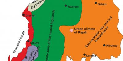 Карта Руанды клімату