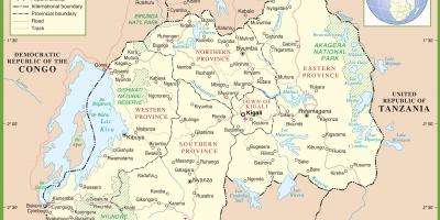 Карта Руанды палітычных