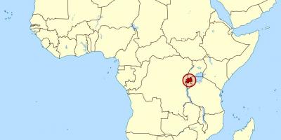 Карта Руанда Афрыка